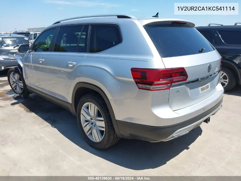 2019 Volkswagen Atlas 3.6L V6 Se W/Technology VIN: 1V2UR2CA1KC541114 Lot: 40139630