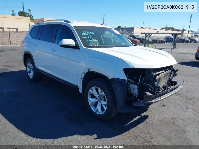 2019 Volkswagen Atlas Se VIN: 1V2DP2CA0KC621915 Lot: 40143249