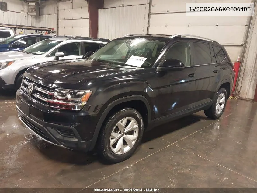 2019 Volkswagen Atlas 3.6L V6 S VIN: 1V2GR2CA6KC506405 Lot: 40144593