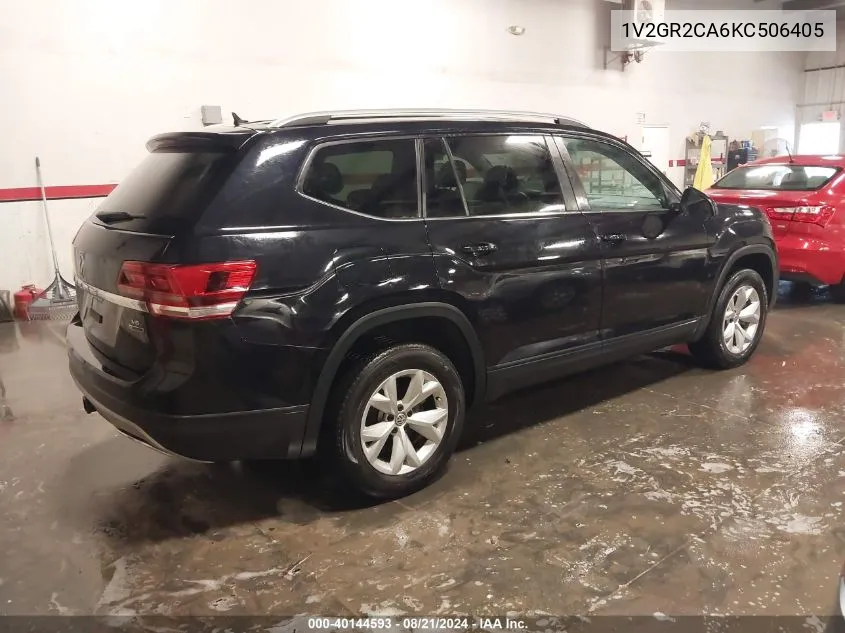 2019 Volkswagen Atlas 3.6L V6 S VIN: 1V2GR2CA6KC506405 Lot: 40144593