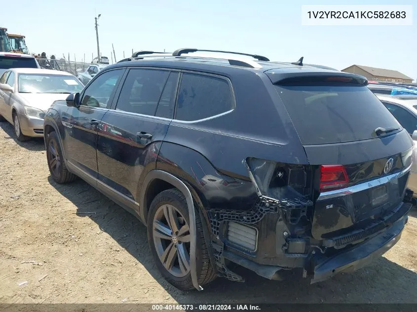 2019 Volkswagen Atlas Se VIN: 1V2YR2CA1KC582683 Lot: 40145373