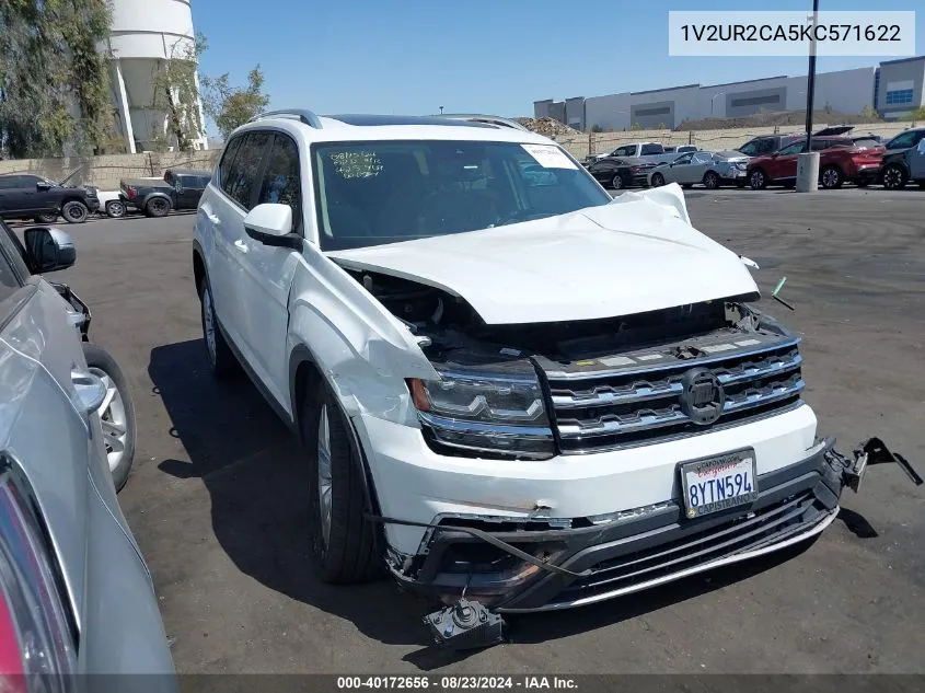 2019 Volkswagen Atlas 3.6L V6 Se W/Technology VIN: 1V2UR2CA5KC571622 Lot: 40172656