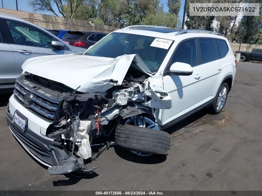 2019 Volkswagen Atlas 3.6L V6 Se W/Technology VIN: 1V2UR2CA5KC571622 Lot: 40172656