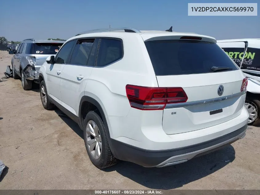 2019 Volkswagen Atlas 2.0T Se VIN: 1V2DP2CAXKC569970 Lot: 40175607