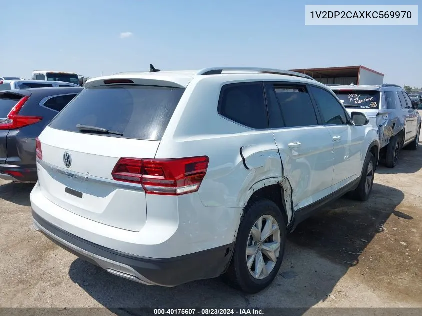 2019 Volkswagen Atlas 2.0T Se VIN: 1V2DP2CAXKC569970 Lot: 40175607