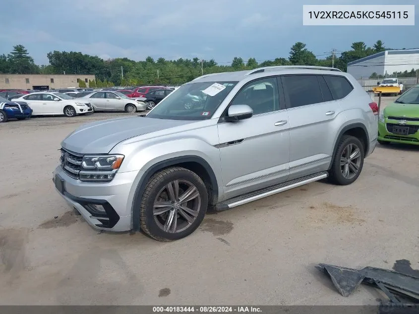 1V2XR2CA5KC545115 2019 Volkswagen Atlas 3.6L V6 Se W/Technology R-Line