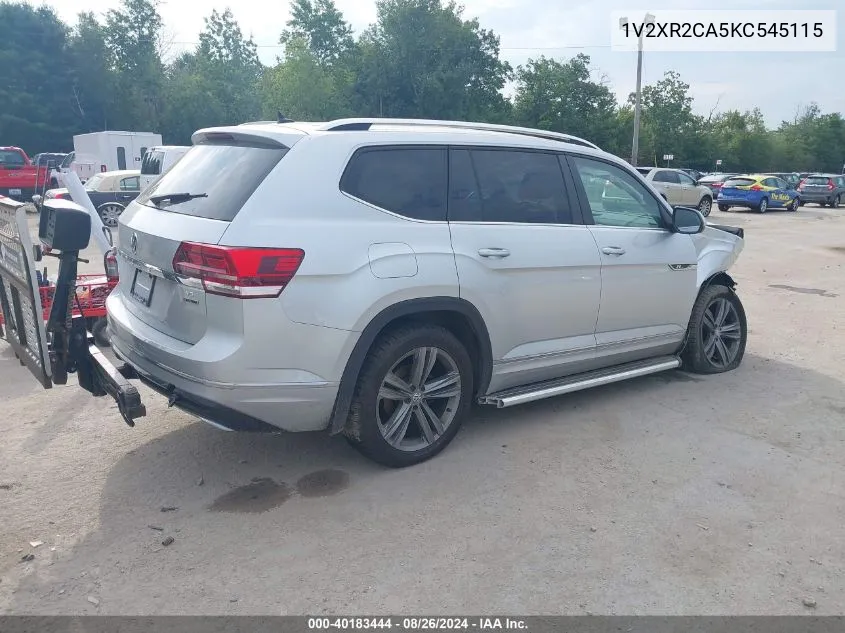 2019 Volkswagen Atlas 3.6L V6 Se W/Technology R-Line VIN: 1V2XR2CA5KC545115 Lot: 40183444