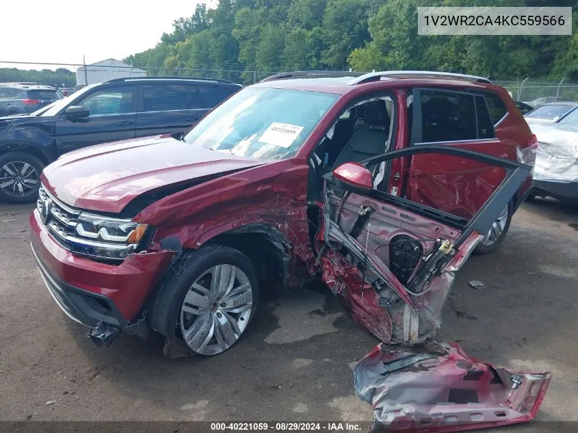 2019 Volkswagen Atlas 3.6L V6 Se W/Technology VIN: 1V2WR2CA4KC559566 Lot: 40221059