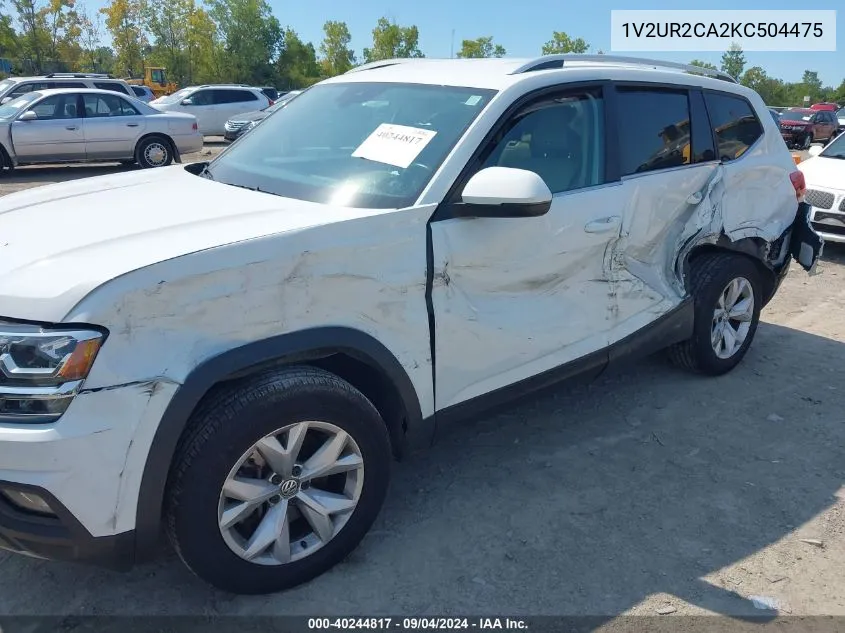 1V2UR2CA2KC504475 2019 Volkswagen Atlas Se