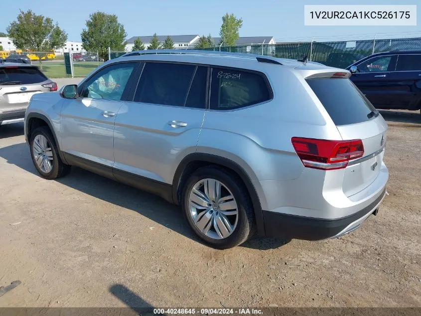 2019 Volkswagen Atlas Se VIN: 1V2UR2CA1KC526175 Lot: 40248645