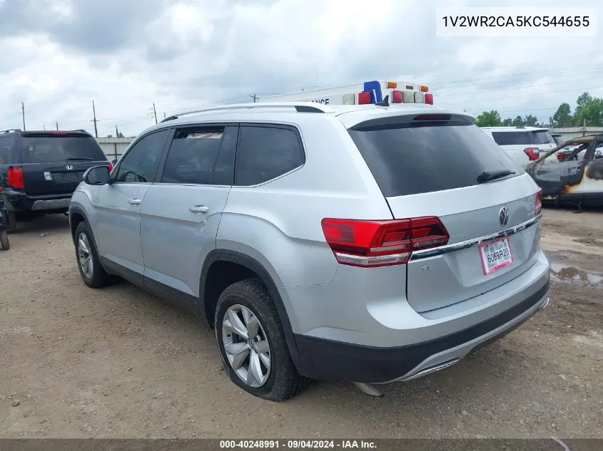 2019 Volkswagen Atlas 3.6L V6 Se W/Technology VIN: 1V2WR2CA5KC544655 Lot: 40248991