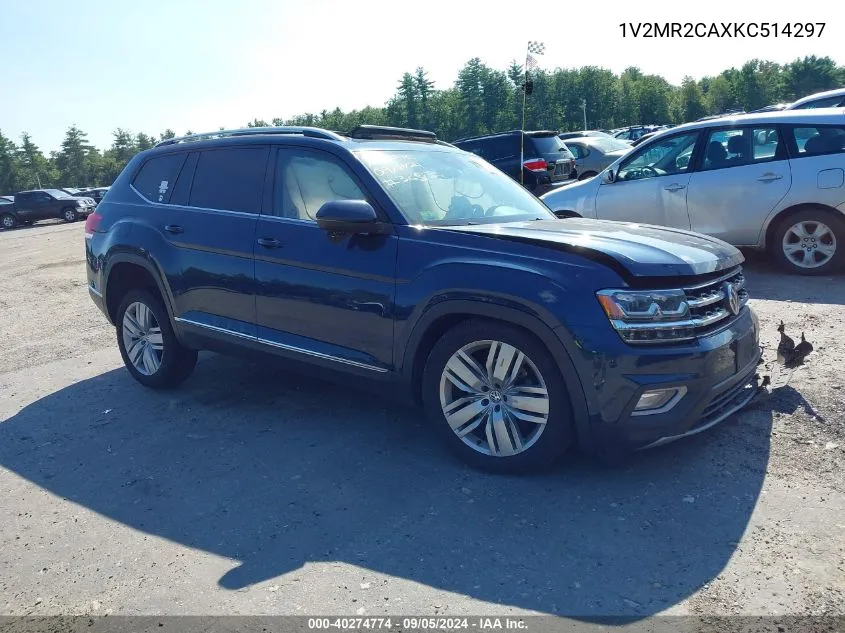 2019 Volkswagen Atlas 3.6L V6 Sel VIN: 1V2MR2CAXKC514297 Lot: 40274774