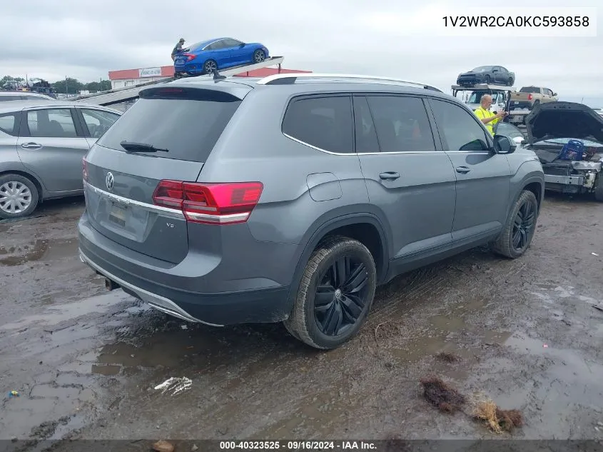 2019 Volkswagen Atlas 3.6L V6 Se W/Technology VIN: 1V2WR2CA0KC593858 Lot: 40323525