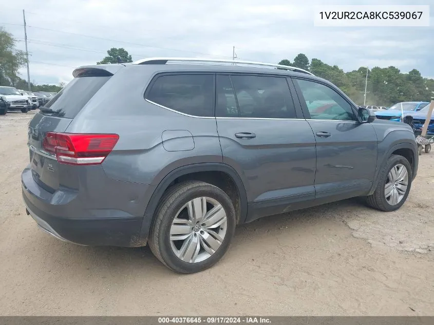 2019 Volkswagen Atlas 3.6L V6 Se W/Technology VIN: 1V2UR2CA8KC539067 Lot: 40376645