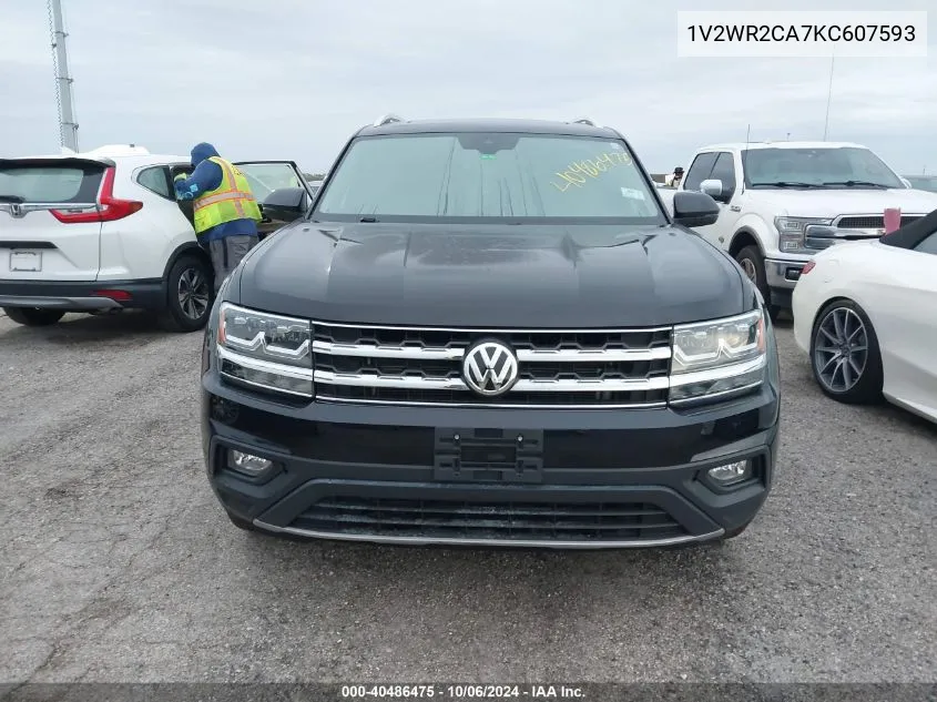 2019 Volkswagen Atlas Se VIN: 1V2WR2CA7KC607593 Lot: 40486475