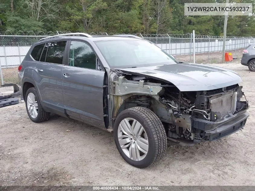 2019 Volkswagen Atlas 3.6L V6 Se W/Technology VIN: 1V2WR2CA1KC593237 Lot: 40506434