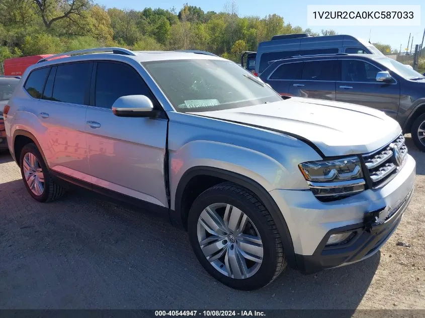 2019 Volkswagen Atlas 3.6L V6 Se W/Technology VIN: 1V2UR2CA0KC587033 Lot: 40544947