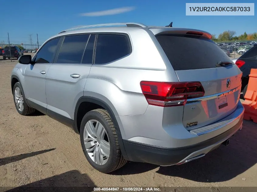 2019 Volkswagen Atlas 3.6L V6 Se W/Technology VIN: 1V2UR2CA0KC587033 Lot: 40544947