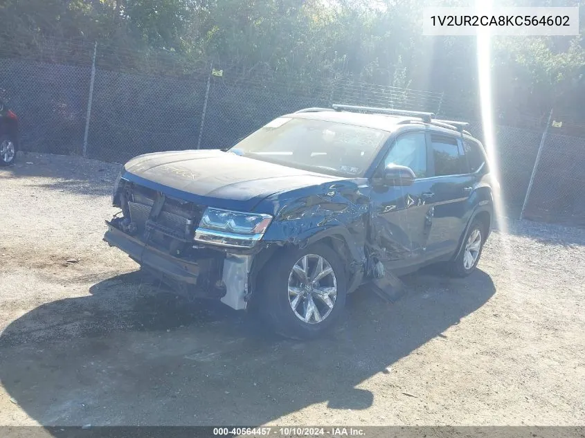 2019 Volkswagen Atlas 3.6L V6 Se W/Technology VIN: 1V2UR2CA8KC564602 Lot: 40564457