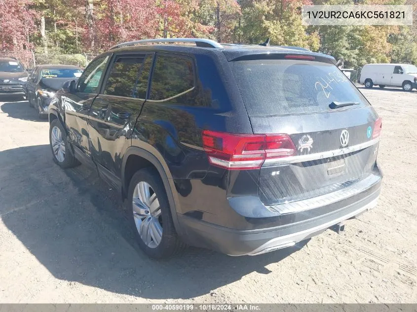 2019 Volkswagen Atlas 3.6L V6 Se W/Technology VIN: 1V2UR2CA6KC561821 Lot: 40590199