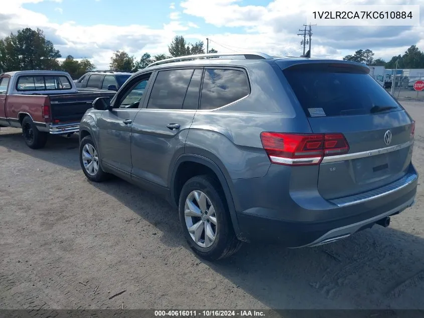 2019 Volkswagen Atlas 3.6L V6 Se VIN: 1V2LR2CA7KC610884 Lot: 40616011