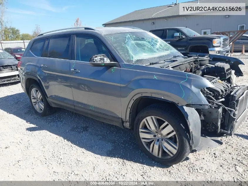 2019 Volkswagen Atlas 3.6L V6 Se W/Technology VIN: 1V2UR2CA4KC615626 Lot: 40649336