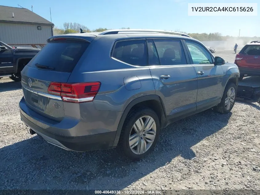 2019 Volkswagen Atlas 3.6L V6 Se W/Technology VIN: 1V2UR2CA4KC615626 Lot: 40649336