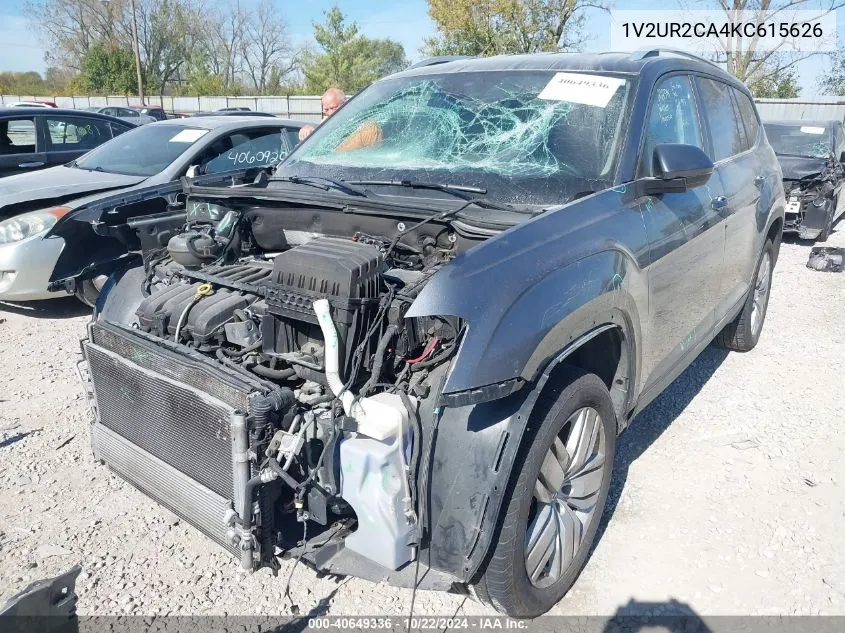 2019 Volkswagen Atlas 3.6L V6 Se W/Technology VIN: 1V2UR2CA4KC615626 Lot: 40649336