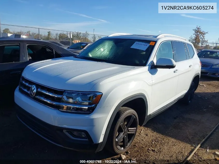 2019 Volkswagen Atlas 3.6L V6 Sel Premium VIN: 1V2NR2CA9KC605274 Lot: 40651768