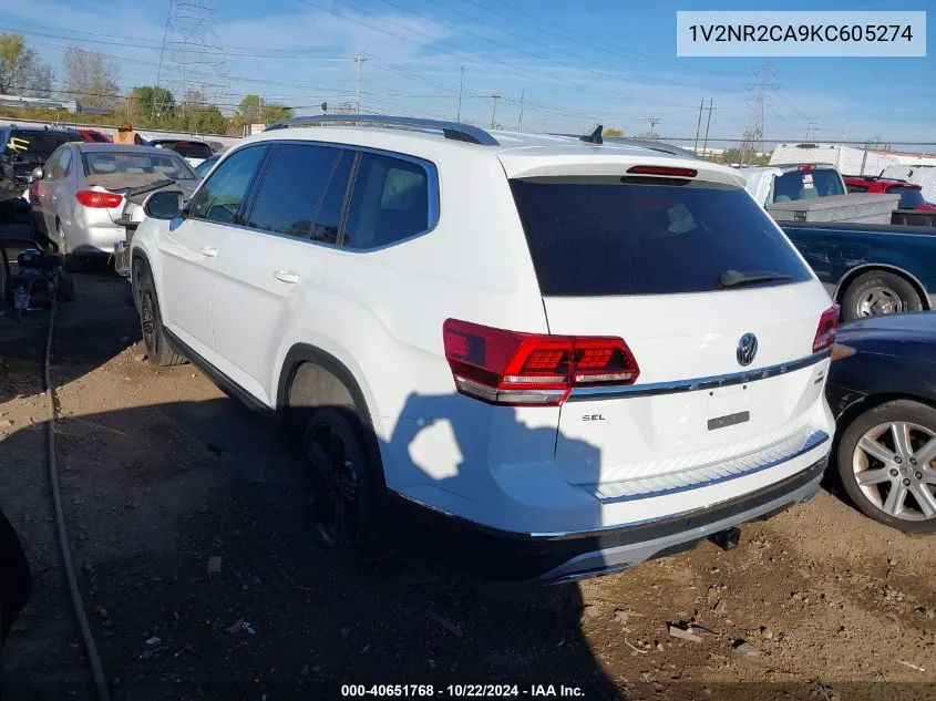 2019 Volkswagen Atlas 3.6L V6 Sel Premium VIN: 1V2NR2CA9KC605274 Lot: 40651768