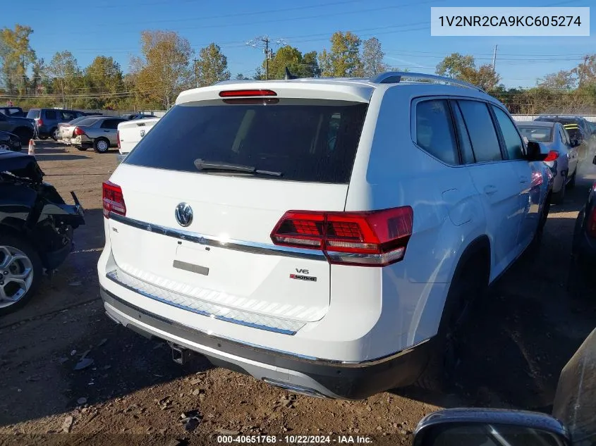 2019 Volkswagen Atlas 3.6L V6 Sel Premium VIN: 1V2NR2CA9KC605274 Lot: 40651768