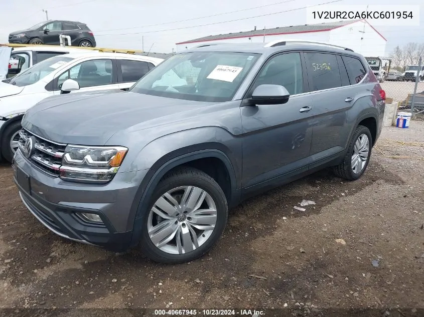 2019 Volkswagen Atlas 3.6L V6 Se W/Technology VIN: 1V2UR2CA6KC601954 Lot: 40667945