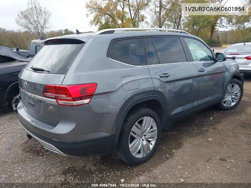 2019 Volkswagen Atlas 3.6L V6 Se W/Technology VIN: 1V2UR2CA6KC601954 Lot: 40667945