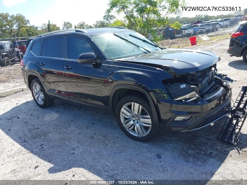 2019 Volkswagen Atlas 3.6L V6 Se W/Technology VIN: 1V2WR2CA7KC533611 Lot: 40681207