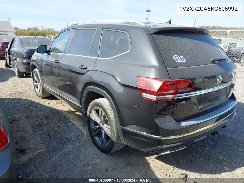 2019 Volkswagen Atlas 3.6L V6 Se W/Technology R-Line VIN: 1V2XR2CA5KC605992 Lot: 40709907