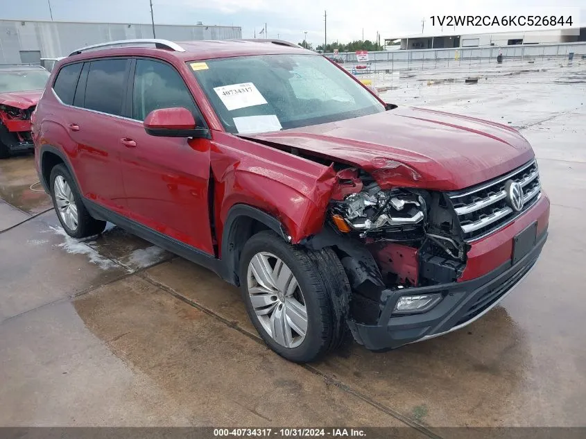 2019 Volkswagen Atlas 3.6L V6 Se W/Technology VIN: 1V2WR2CA6KC526844 Lot: 40734317