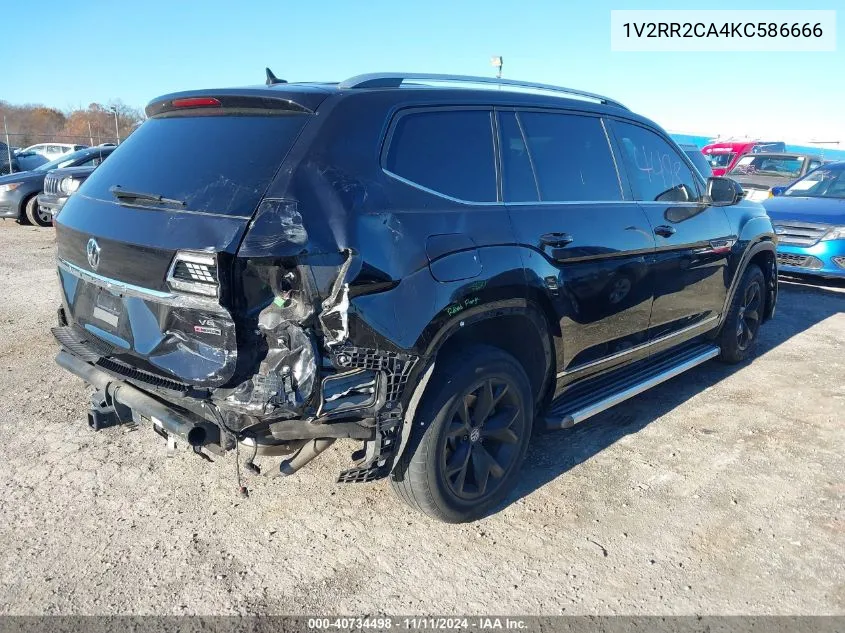 2019 Volkswagen Atlas 3.6L V6 Sel R-Line VIN: 1V2RR2CA4KC586666 Lot: 40734498