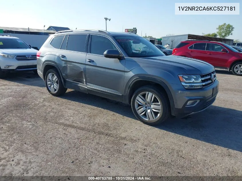 2019 Volkswagen Atlas 3.6L V6 Sel Premium VIN: 1V2NR2CA6KC527181 Lot: 40753785