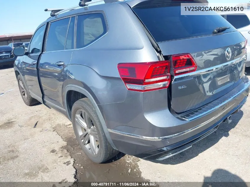 2019 Volkswagen Atlas 3.6L V6 Sel R-Line VIN: 1V2SR2CA4KC561610 Lot: 40791711