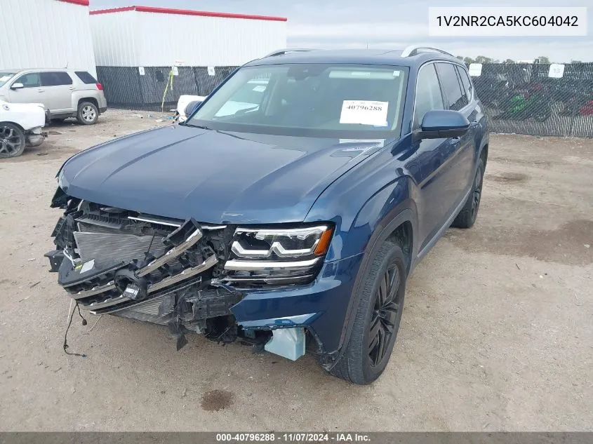 2019 Volkswagen Atlas 3.6L V6 Sel Premium VIN: 1V2NR2CA5KC604042 Lot: 40796288