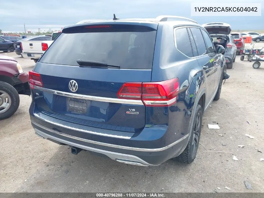 2019 Volkswagen Atlas 3.6L V6 Sel Premium VIN: 1V2NR2CA5KC604042 Lot: 40796288