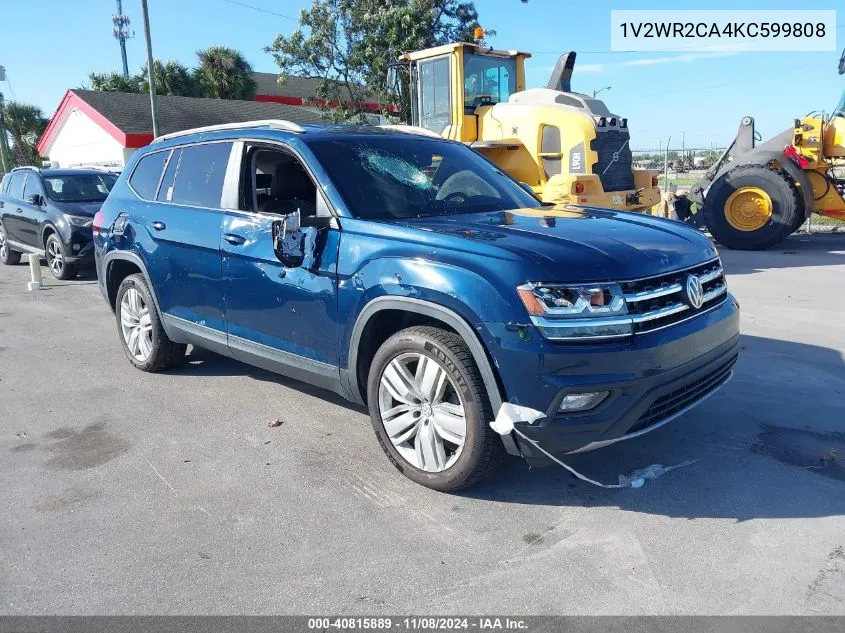 2019 Volkswagen Atlas 3.6L V6 Se W/Technology VIN: 1V2WR2CA4KC599808 Lot: 40815889