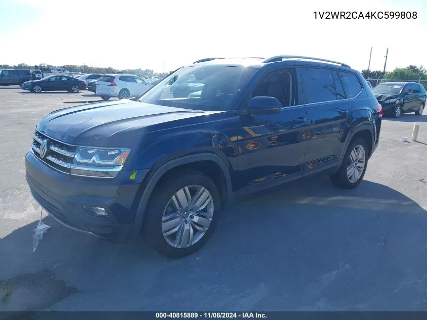 2019 Volkswagen Atlas 3.6L V6 Se W/Technology VIN: 1V2WR2CA4KC599808 Lot: 40815889