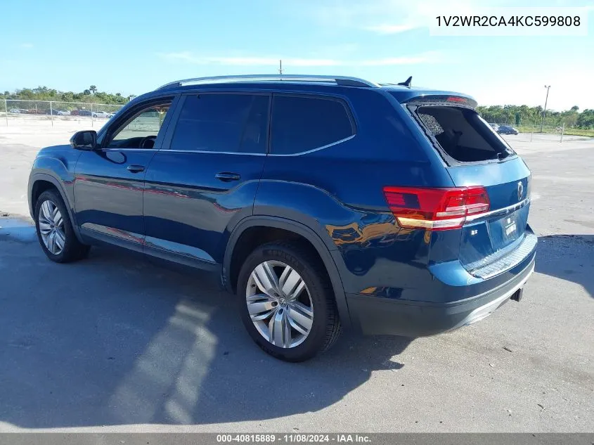 2019 Volkswagen Atlas 3.6L V6 Se W/Technology VIN: 1V2WR2CA4KC599808 Lot: 40815889