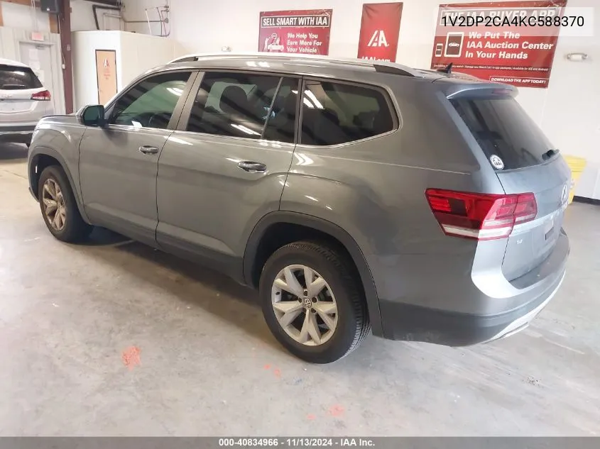 2019 Volkswagen Atlas 2.0T Se VIN: 1V2DP2CA4KC588370 Lot: 40834966