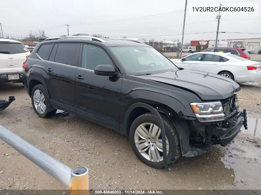 2019 Volkswagen Atlas 3.6L V6 Se W/Technology VIN: 1V2UR2CA0KC604526 Lot: 40846003