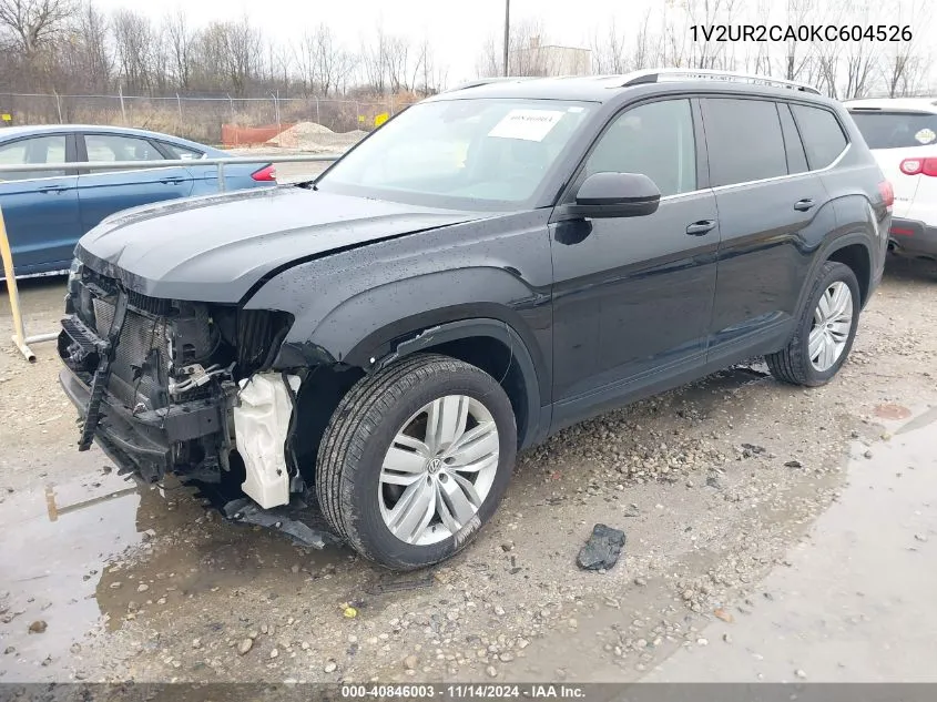 2019 Volkswagen Atlas 3.6L V6 Se W/Technology VIN: 1V2UR2CA0KC604526 Lot: 40846003