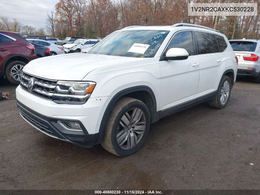 2019 Volkswagen Atlas 3.6L V6 Sel Premium VIN: 1V2NR2CAXKC530228 Lot: 40880230