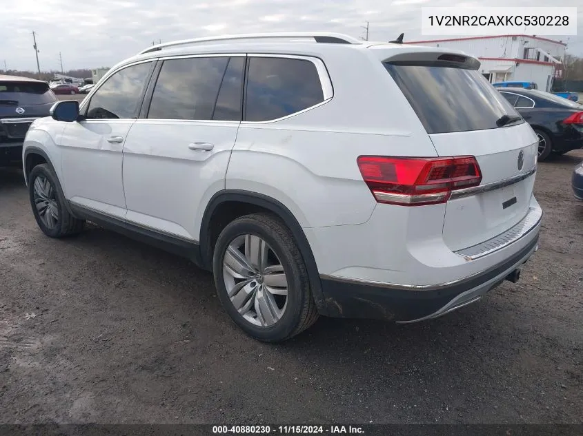 2019 Volkswagen Atlas 3.6L V6 Sel Premium VIN: 1V2NR2CAXKC530228 Lot: 40880230