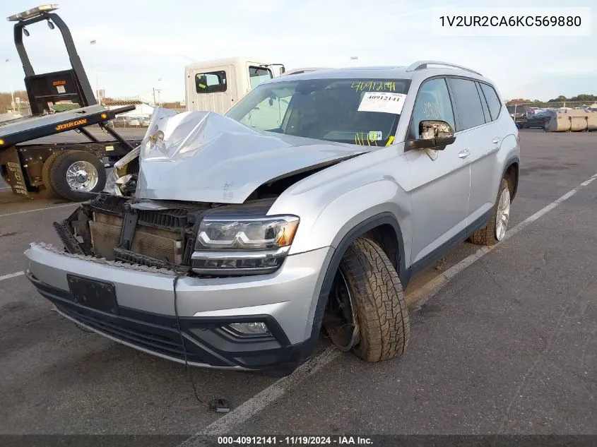 2019 Volkswagen Atlas 3.6L V6 Se W/Technology VIN: 1V2UR2CA6KC569880 Lot: 40912141